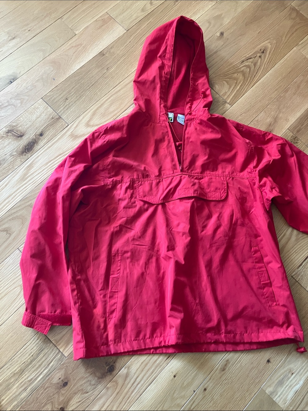 Retro vintage Energy Zone Red plus women’s Hooded Pullover Raincoat
